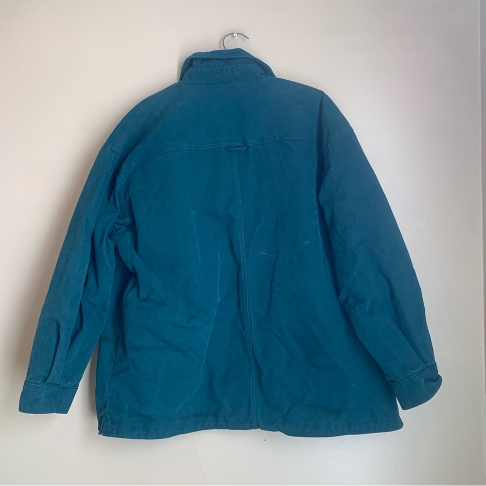 Vintage Elkmont Outfitters Men's Heavy Canvas Jacket  Green Zip Coat size xLarge - Picture 7 of 8